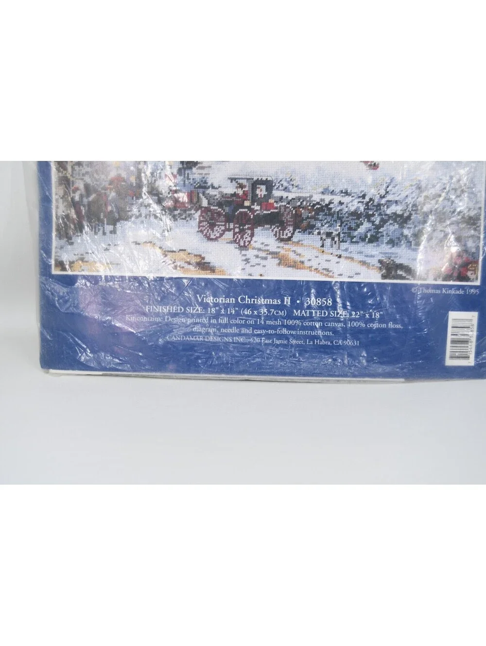 Needlepoint Thomas Kinkade Victorian Christmas Candamar Designs Vintage NEW 90s